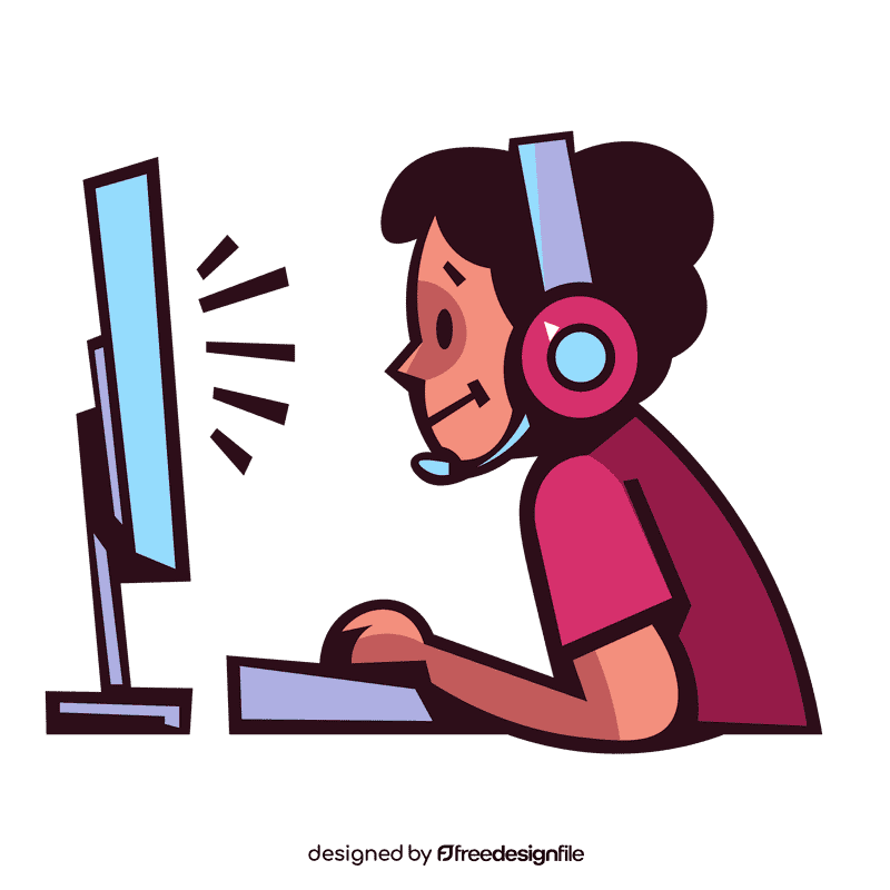 Gamer pc clipart