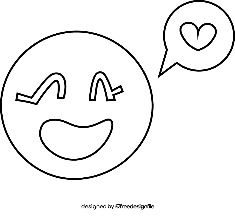 Happiness laugh black and white clipart