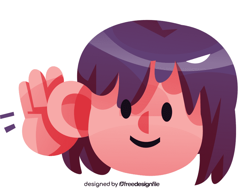 Listening girl clipart