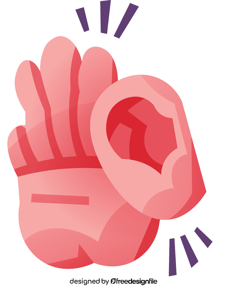 Listening hand clipart