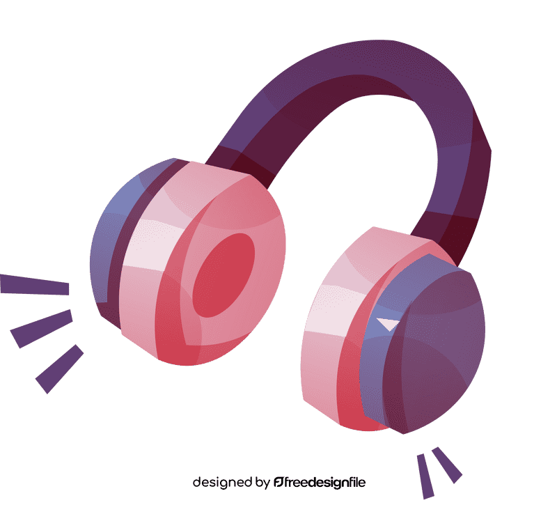 Listening headphones clipart