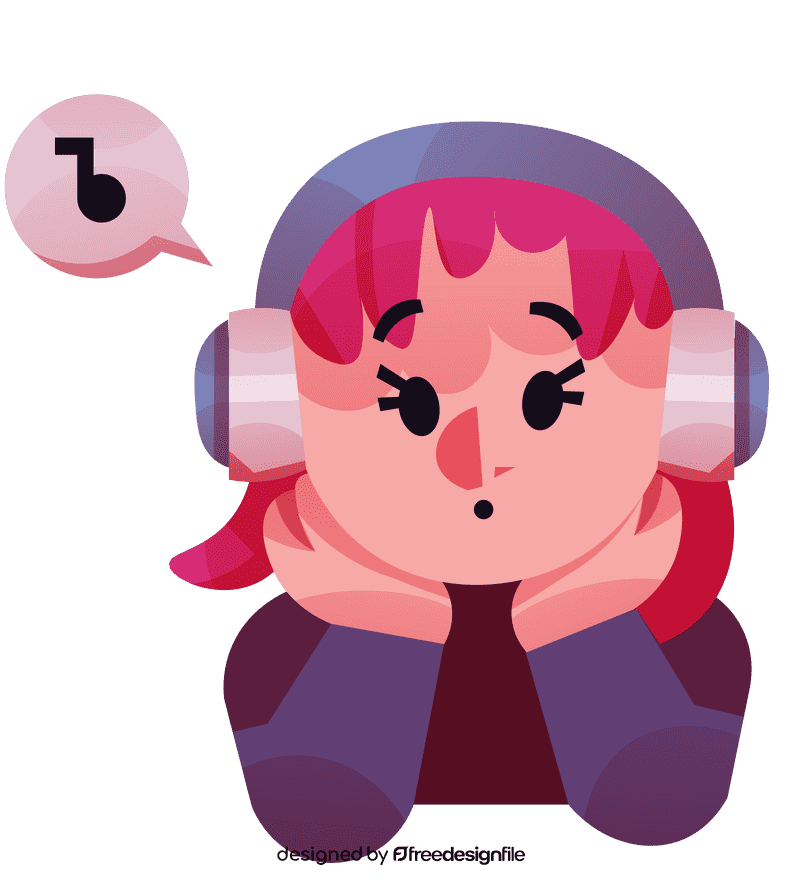 Listening music clipart