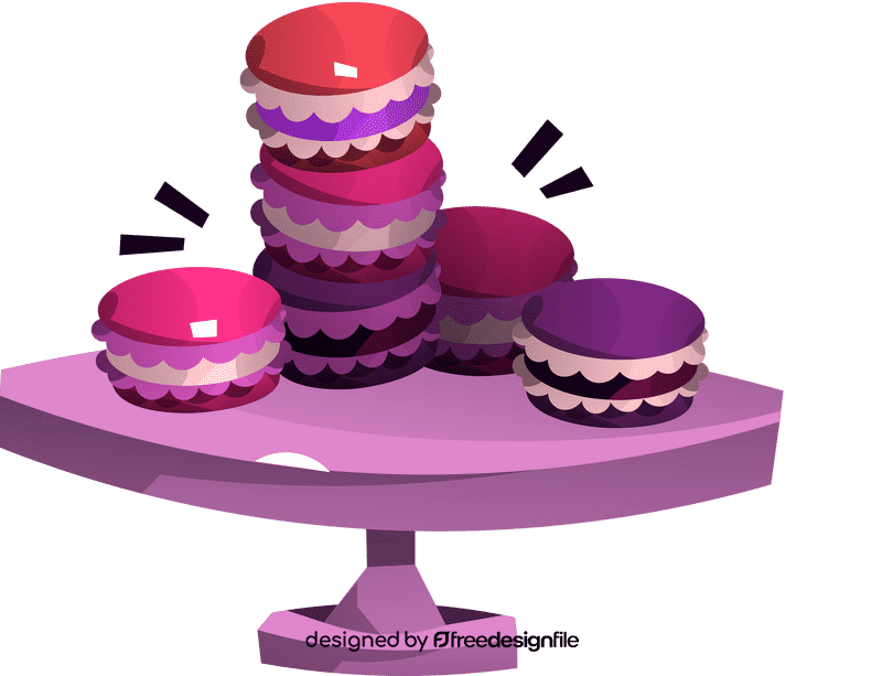 Macarons table clipart