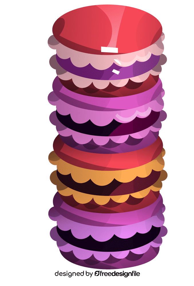 Macarons tower clipart
