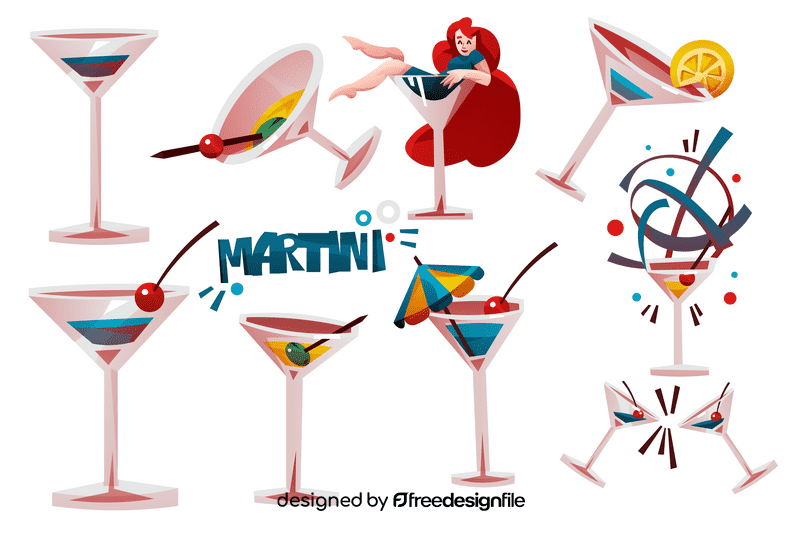 Martini glass vector