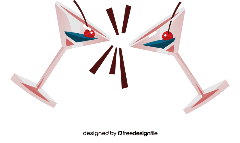 Martini glass two clipart