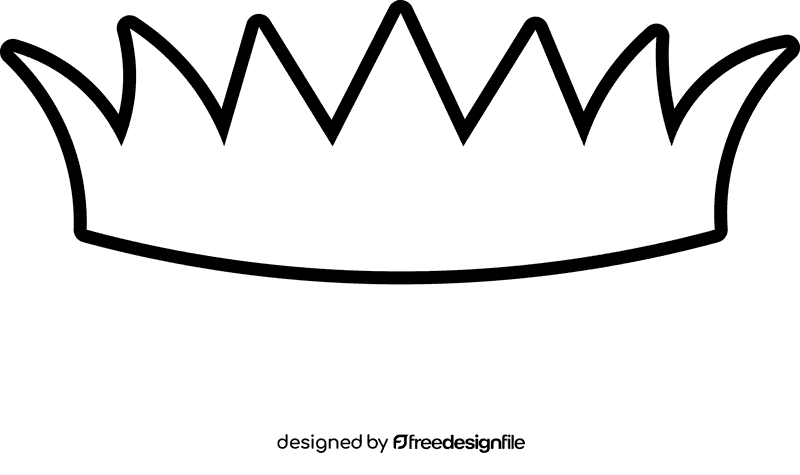 Prince crown many claws black and white clipart