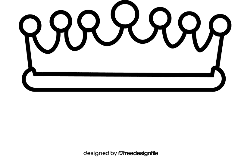 Prince crown many claws black and white clipart
