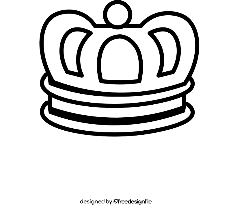 Prince crown morarch black and white clipart