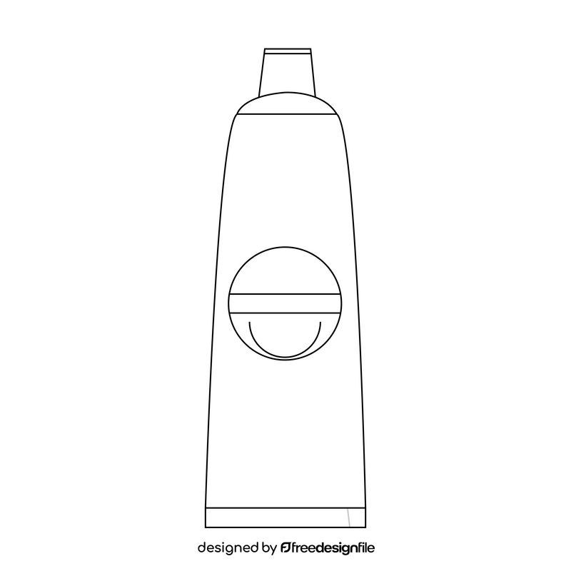 Toothpaste drawing black and white clipart