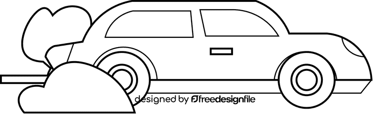 Race car closed top black and white clipart