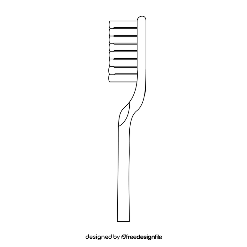 Toothbrush drawing black and white clipart