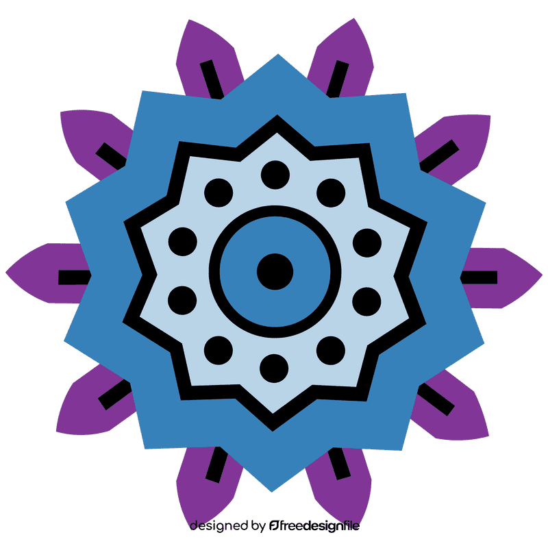 Rangoli blue clipart