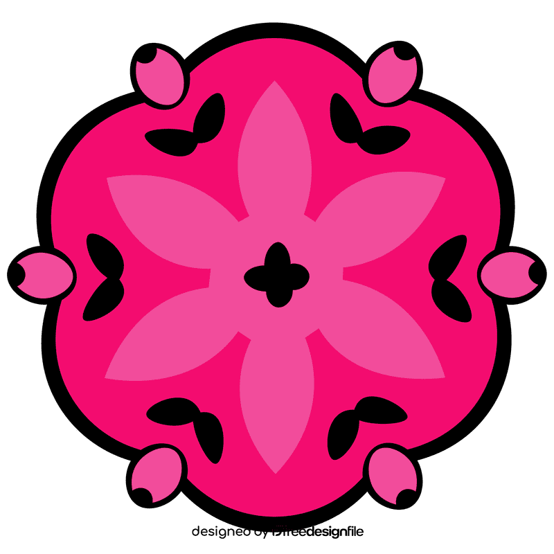 Rangoli pink clipart