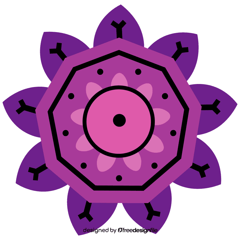 Rangoli purple clipart