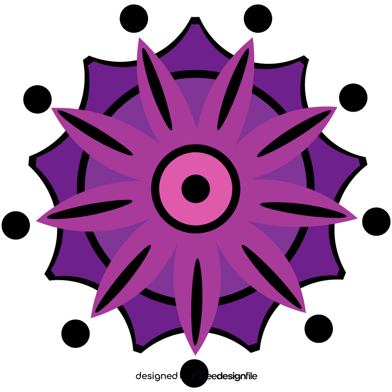 Rangoli purple clipart