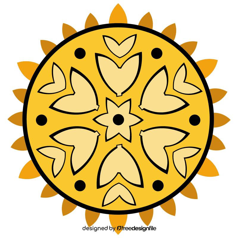 Rangoli yellow clipart