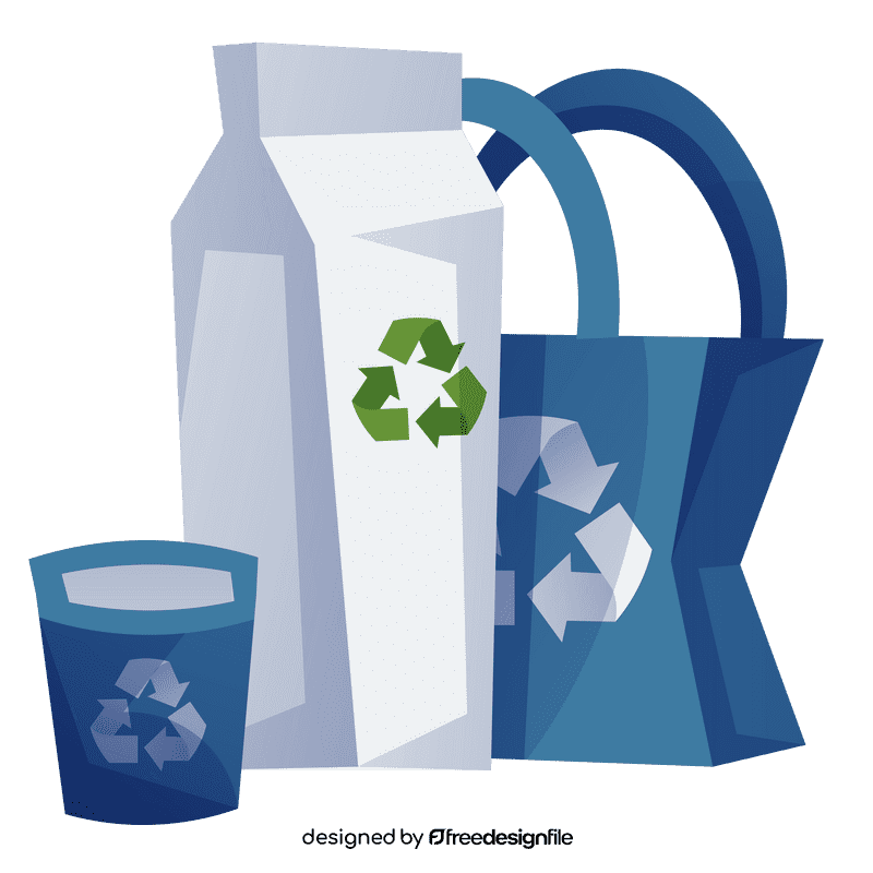 Recycle containers clipart