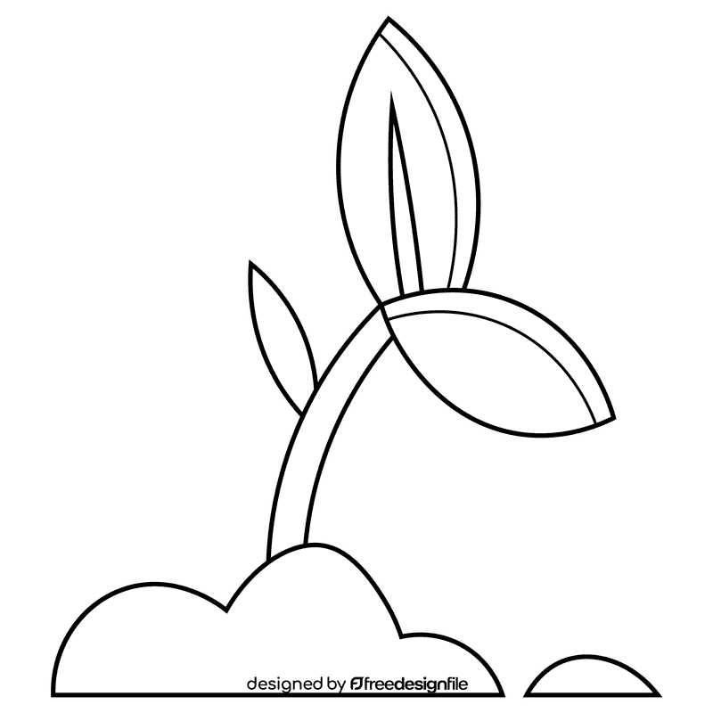 Recycle seed black and white clipart