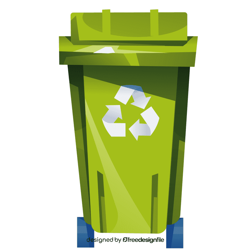 Recycle trash can clipart