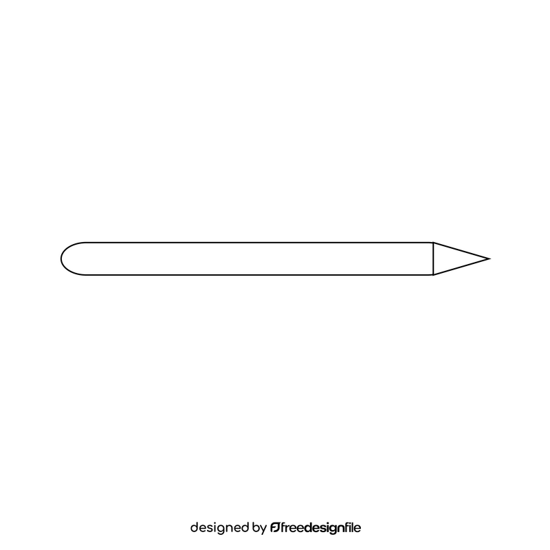 Pencil drawing black and white clipart