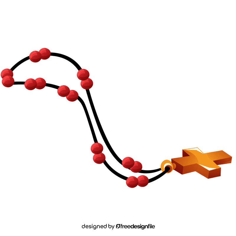 Rosary golden clipart