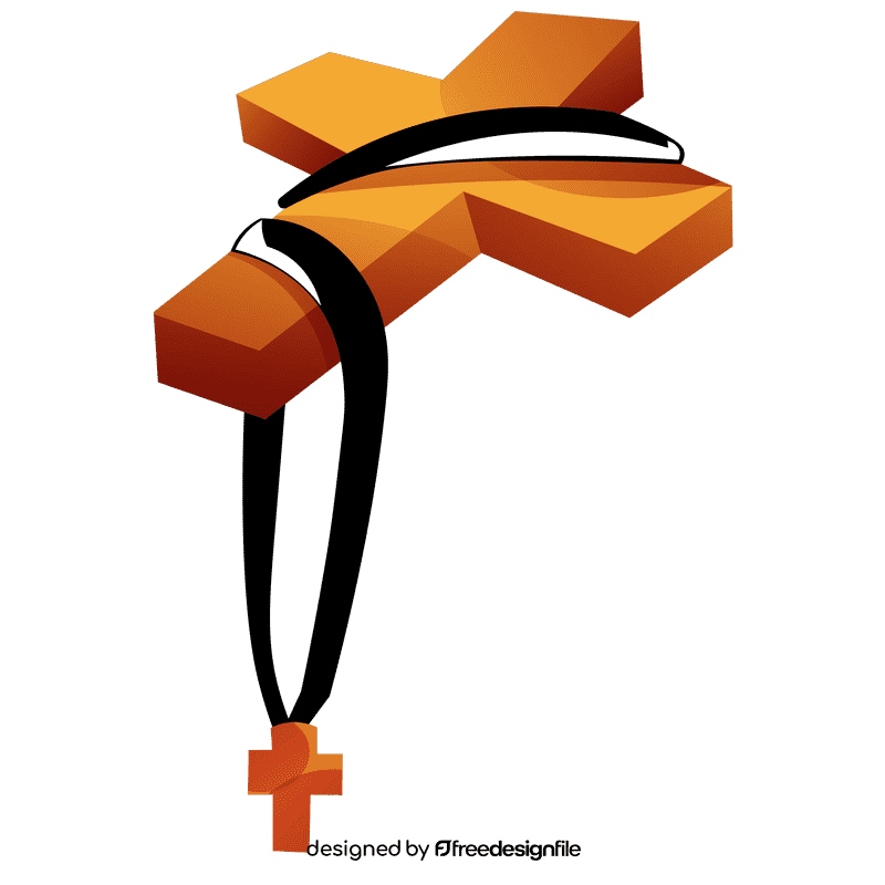 Rosary golden big clipart