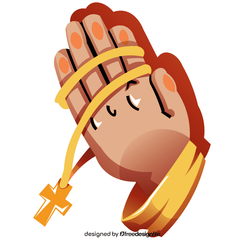 Rosary hands clipart