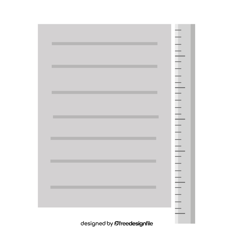Paper and ruler clipart