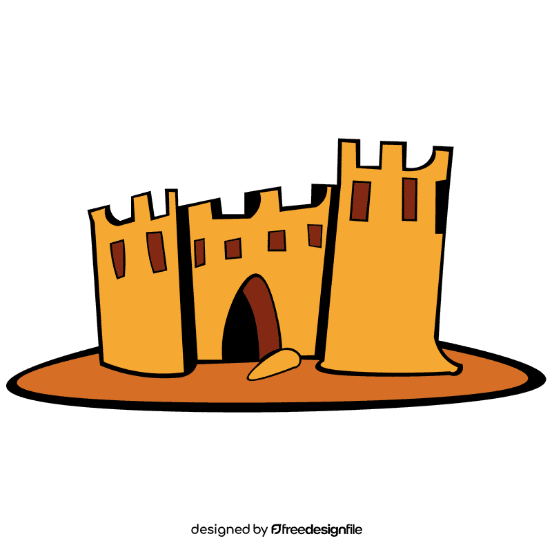 Sand castle clipart
