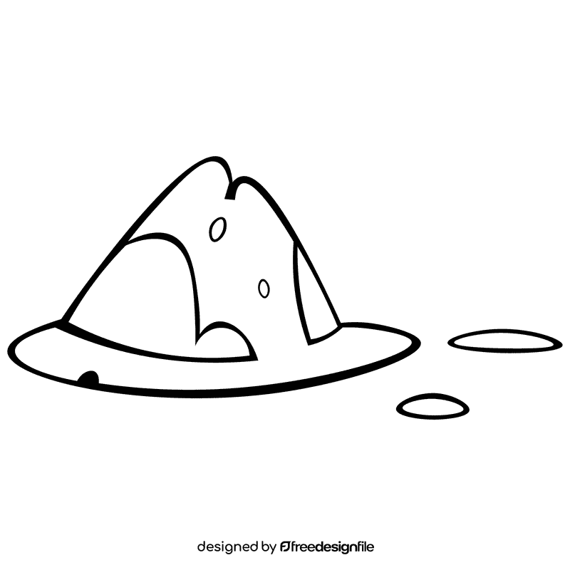 Sand pile black and white clipart
