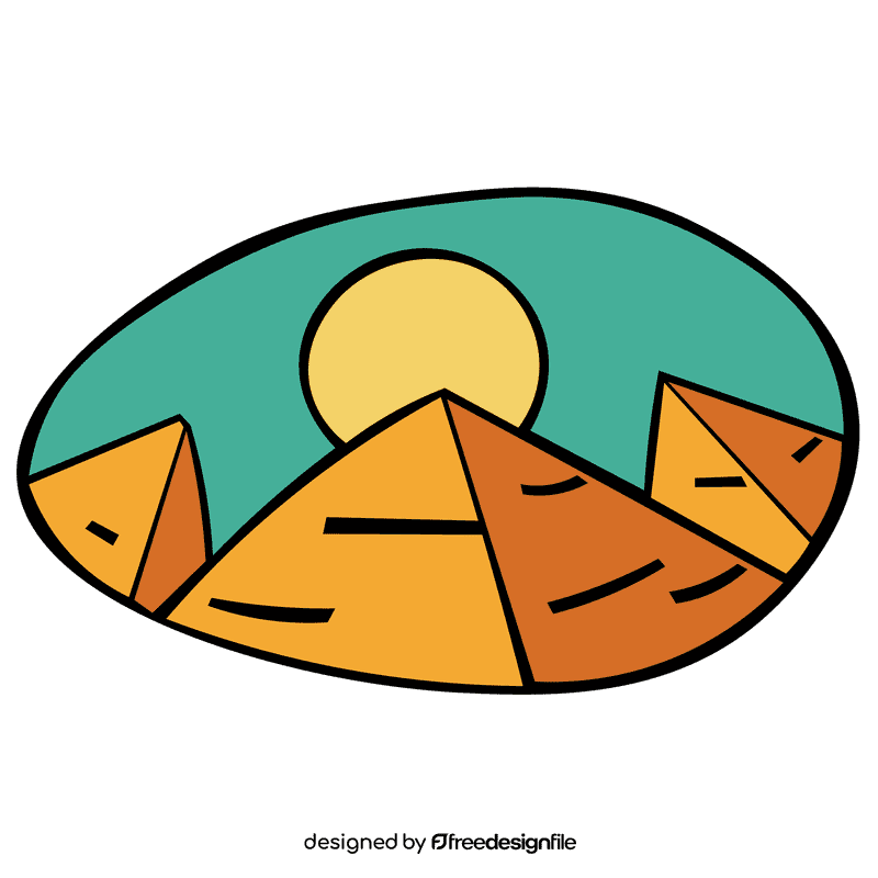 Sand pyramids clipart