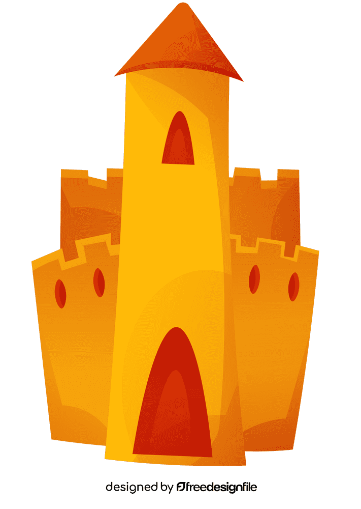 Sandcastle temple clipart