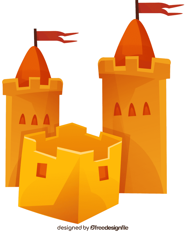 Sandcastle towers clipart