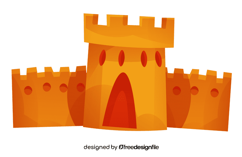 Sandcastle wide clipart