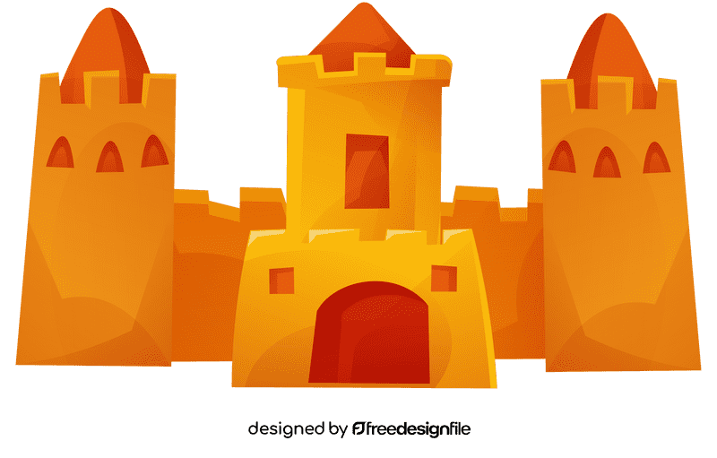 Sandcastle wide clipart