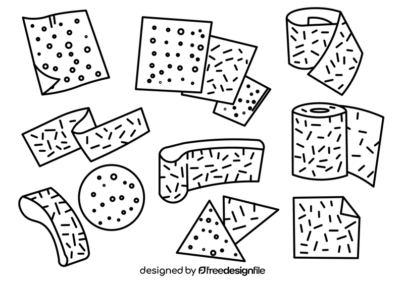 Sandpaper black and white vector