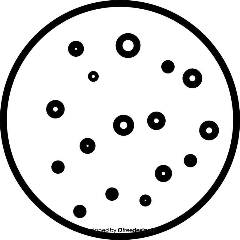 Sandpaper circle black and white clipart