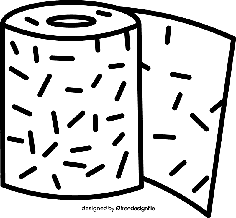 Sandpaper roll black and white clipart