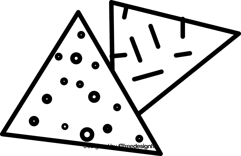 Sandpaper triangles black and white clipart