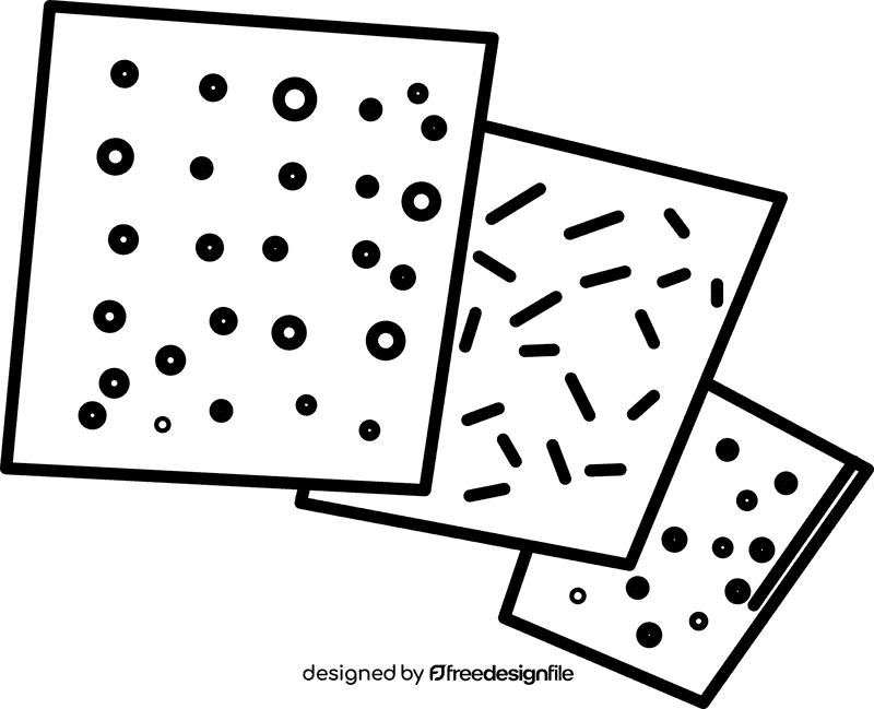 Sandpaper trio black and white clipart