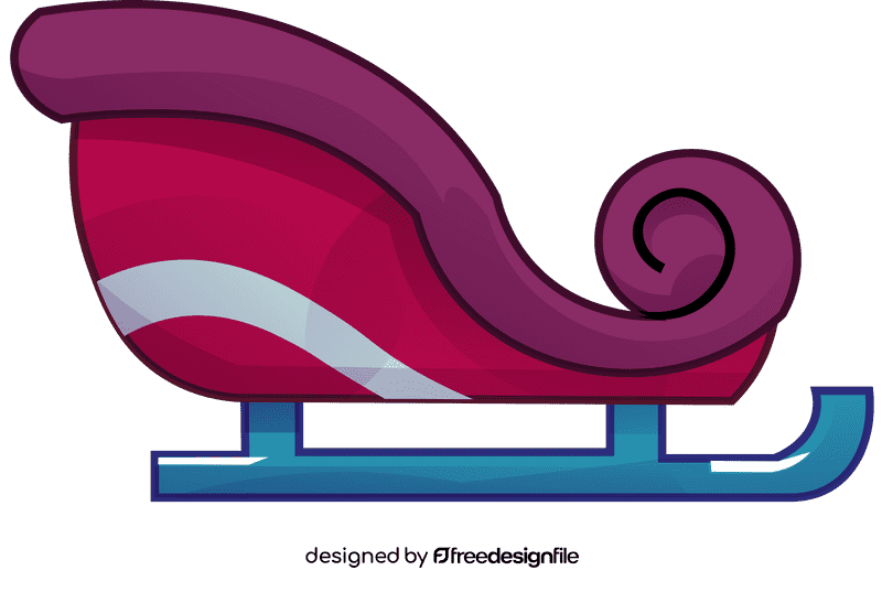 Santa sleigh festive clipart