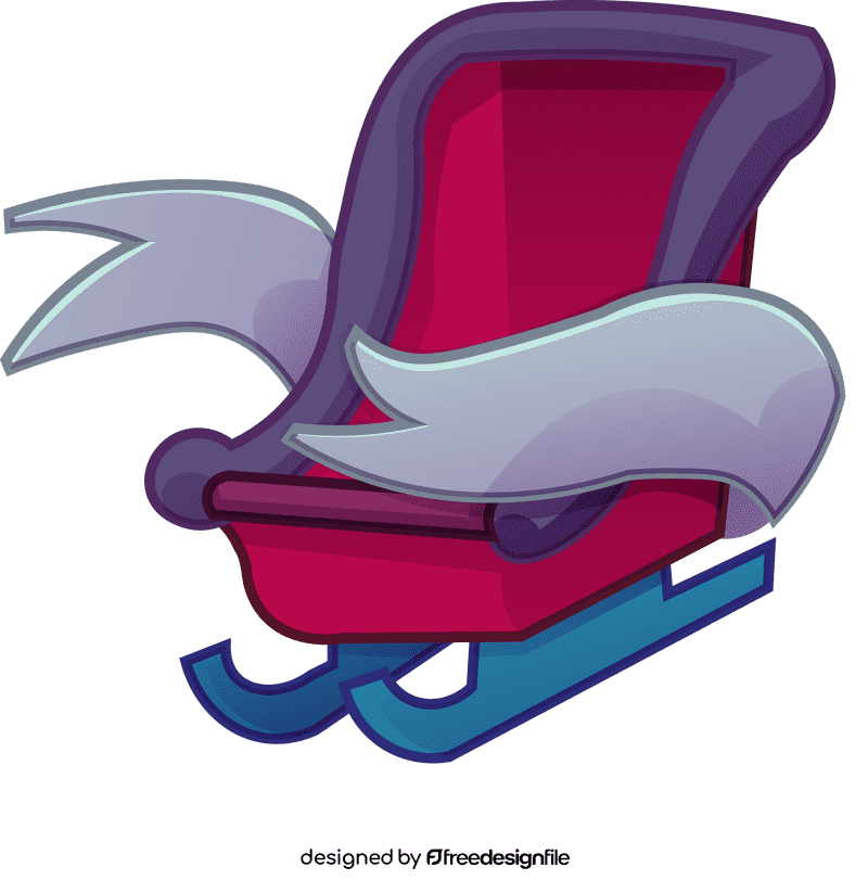 Santa sleigh high clipart
