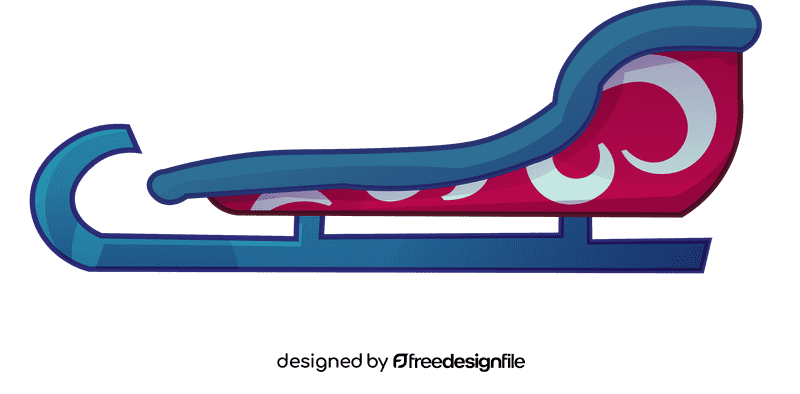 Santa sleigh low clipart