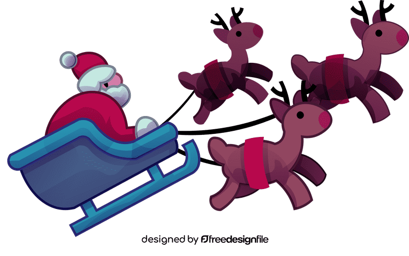 Santa sleigh santa clipart