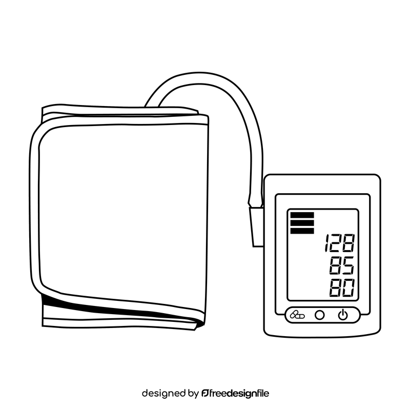 Blood pressure drawing black and white clipart