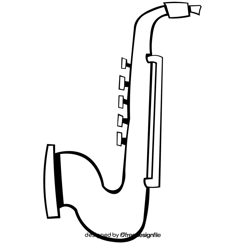 Saxophone buttons black and white clipart