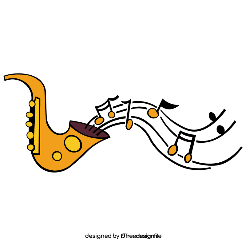 Saxophone notes clipart