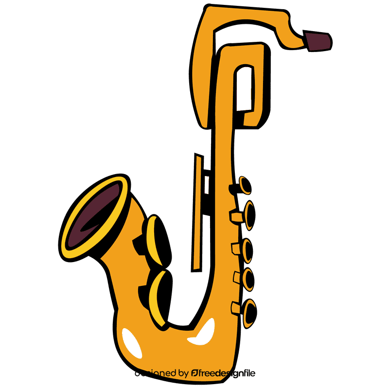 Saxophone swirling clipart