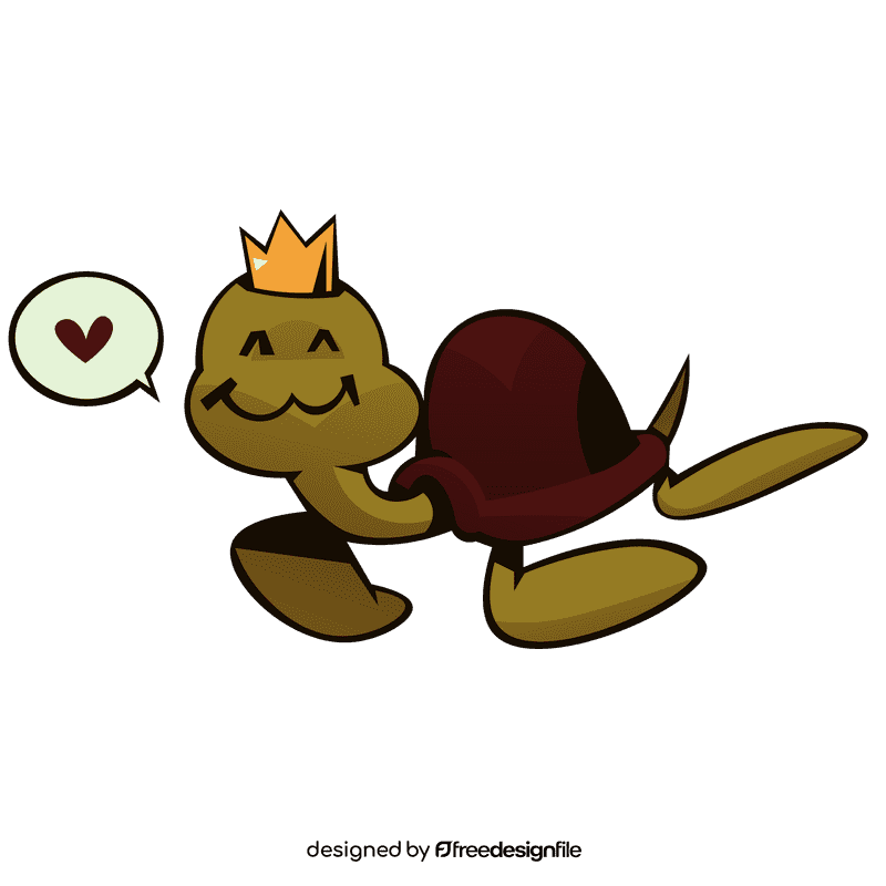 Sea turtle crown clipart